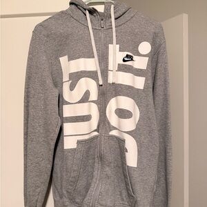 Nike Heather Gray Full-Zip Hoodie